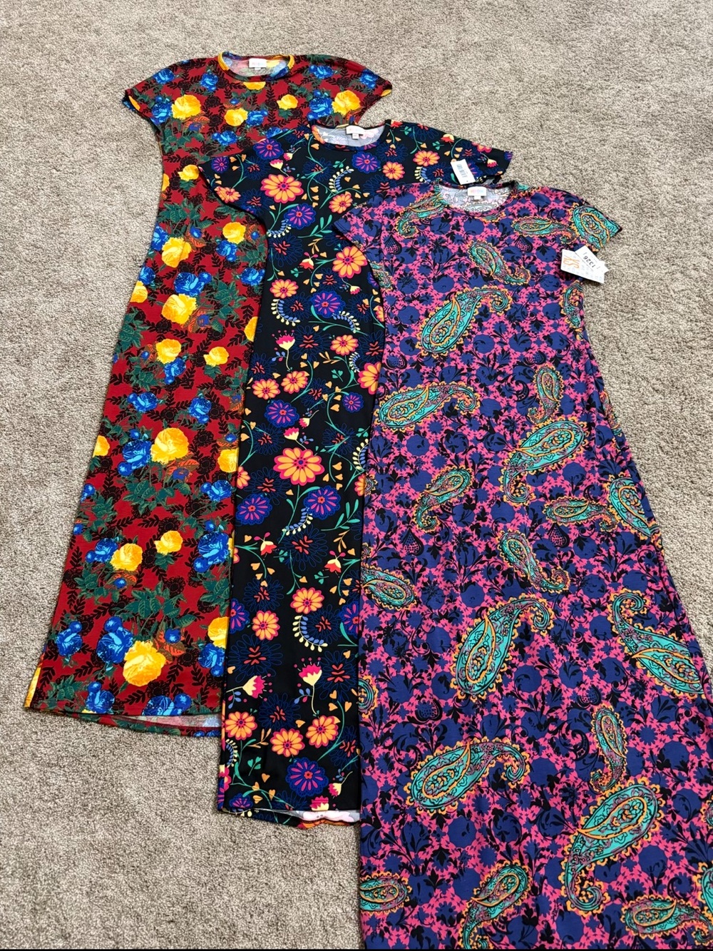 LulaRoe ' Floral & Paisley Printed Maxi Dress - Multicolor